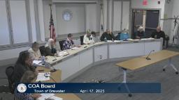 Thumbnail from the meeting video shows wide shot of the entire board.