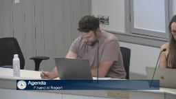Thumbnail of meeting video shows the assistant recreation director sitting behind the meeting desk.