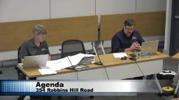 Natural Resources Director Chris Miller, and Conservation Administrator Bill Grafton Discussing an NOI with the Commission
