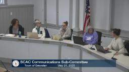 Thumbnail of meeting video shows the entire subcommittee plus two more people for a total of 5 people.