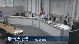 Thumbnail of meeting video shows a wideshot of the board and town staff
