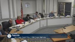 Thumbnail of meeting video shows a wide shot of the planning board which is six people