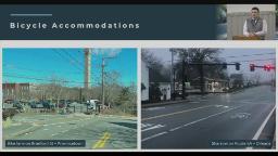 Slide titled "Bicycle Accomodations" from Cape Cod Commissions Rt. 6A Transportation Visioning Study showing bike lanes on Rt. 6A