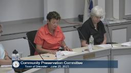 Thumbnail of meeting video shows the chair and vice chair