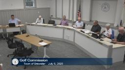 Thumbnail of meeting video shows wide shot the entire golf commission and one staff person.