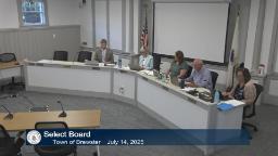 Thumbnail of meeting video is of a wide shot of the board and two staff in meeting room a.