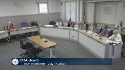 Thumbnail of the meeting video shows an extra wide shot with 10 people in meeting room a. 