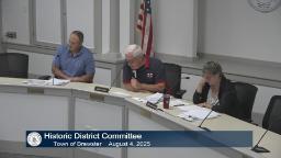 Three members of the Historic District Committee gathered to comence the August 4th meeting