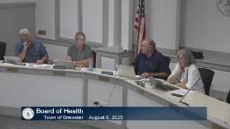 Board of Health members gathered for their August 6th meeting