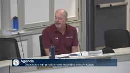 Thumbnail of meeting video shows water deptarment superintendent from the meeting.