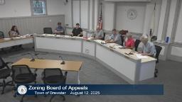 Meeting video thumbnail is a wide shot of the entire ZBA and one staff in meeting Room A.