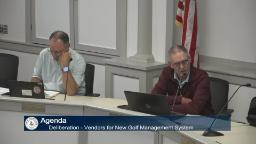 two members of the golf commission sub committee are sitting in Rm A