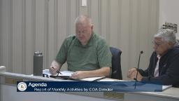 COA Director gives his report to the Council