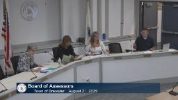 Board of Assessors gathered for their August 21, 2025 meeting