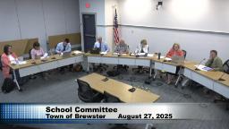 The members of the Brewster School Committee gathered for thier August 27th meeting
