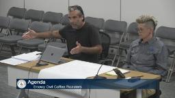 Two applicants present their case to the Planning Board