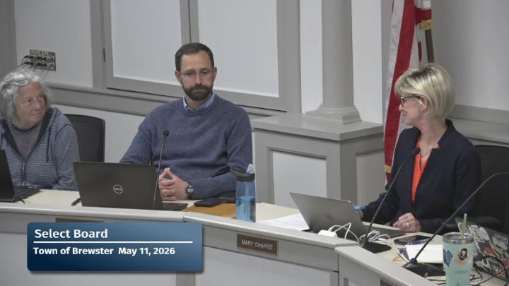 three members of the select board are visible in the video thumbnail