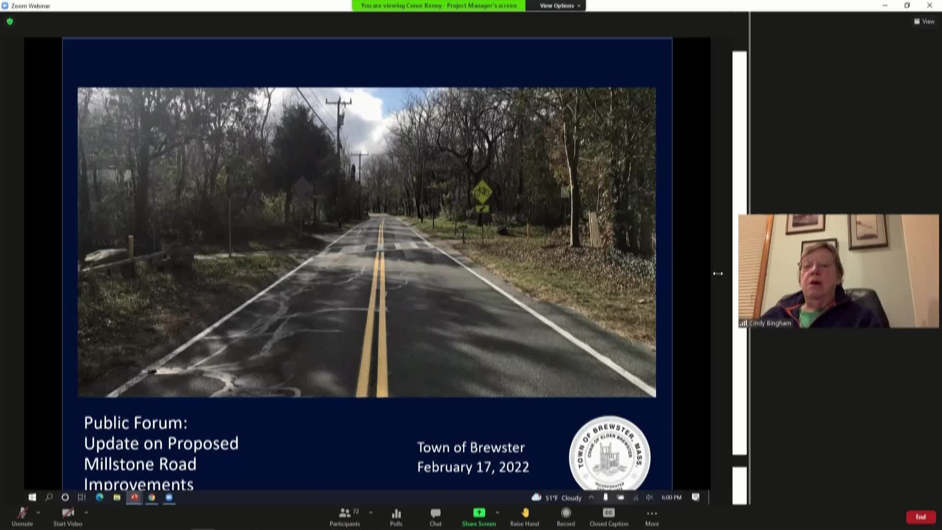 Thumbnail image for Millstone Road Upgrade Update 2-17-2022