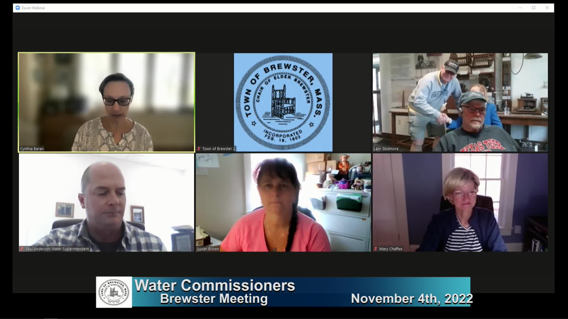 Thumbnail image for Water Commissioners 11-4-2022